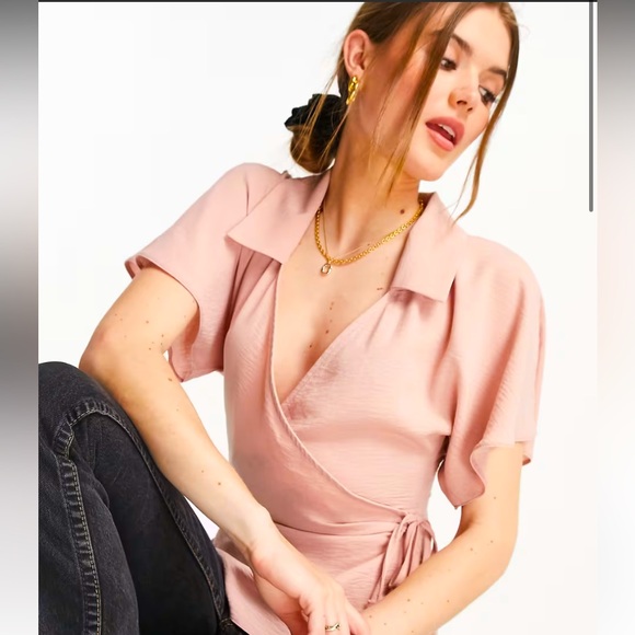 Collared Tie Blouse - Picture 1 of 4